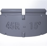 Элемент отвода 15 градусов  TW45R-15