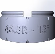 Элемент отвода 15 градусов  TW48R-15