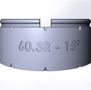 Элемент отвода 15 градусов  TW60R-15