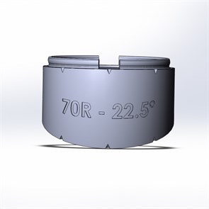 Элемент отвода 22,5 градусов TW70R-22.5